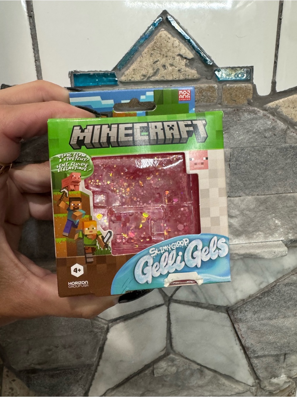 Minecraft Slime Gloop Gelli Gels Cube Pink Glitter
